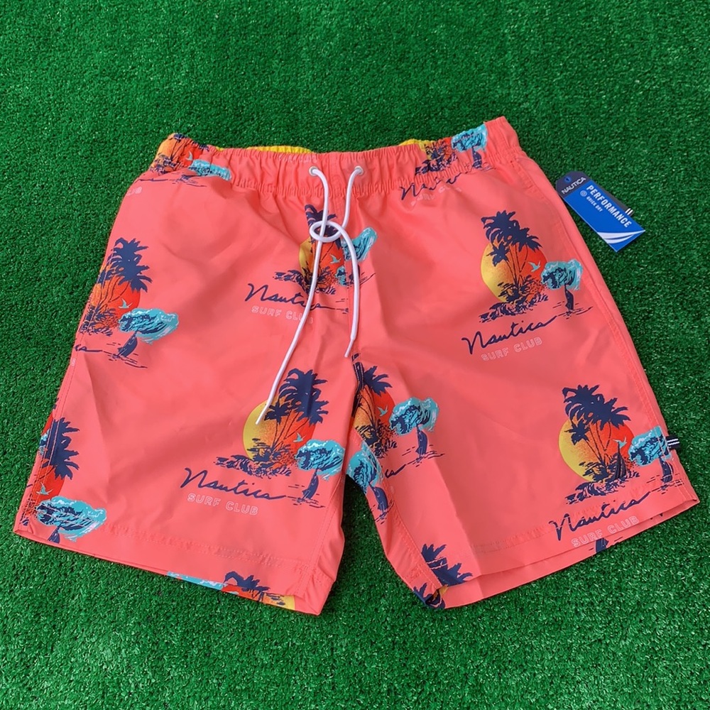 Nautica Men's Island Print Swim Trunks